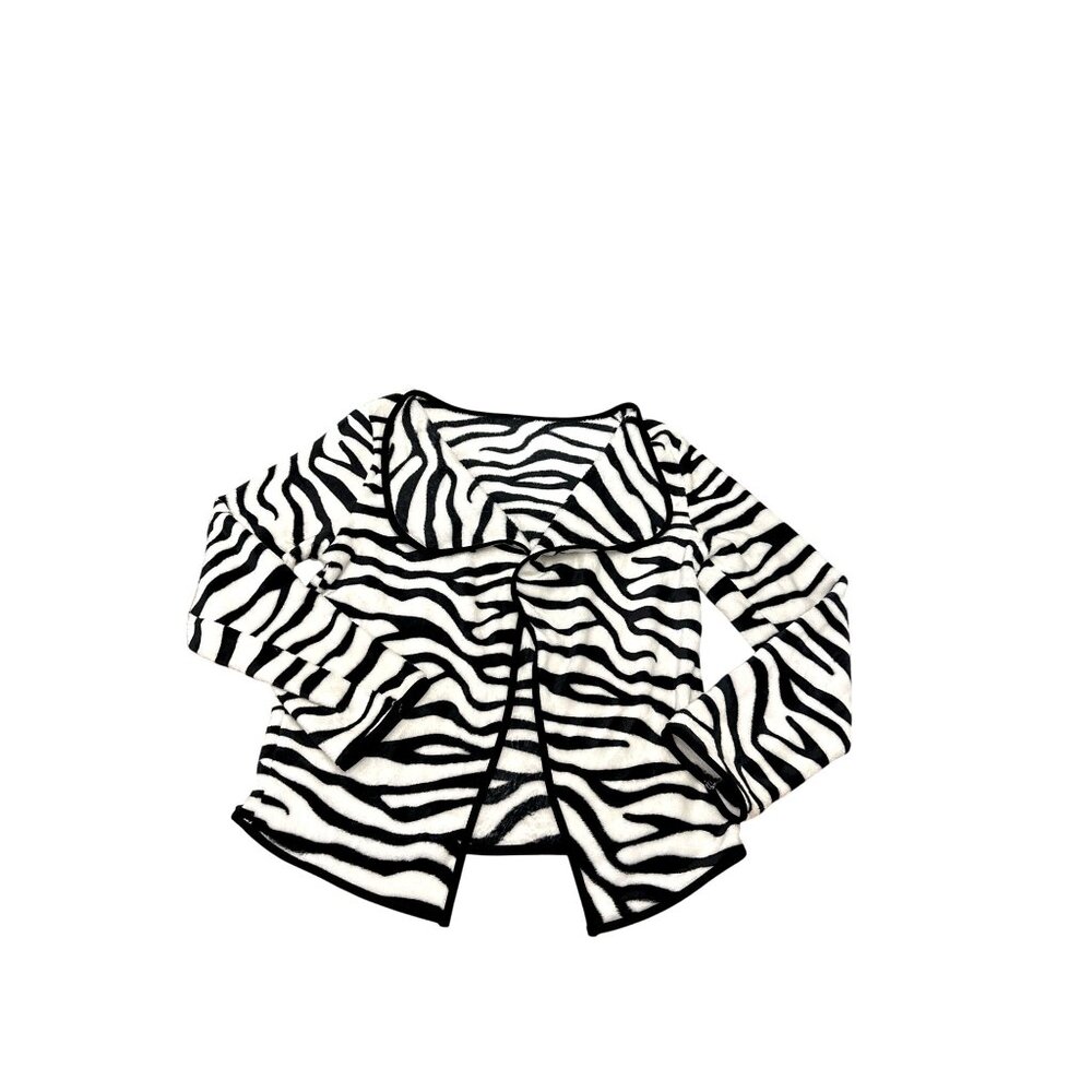 Ccc Zebra Print Open Front Cardigan Sweater Trend… - image 5